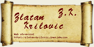Zlatan Krilović vizit kartica